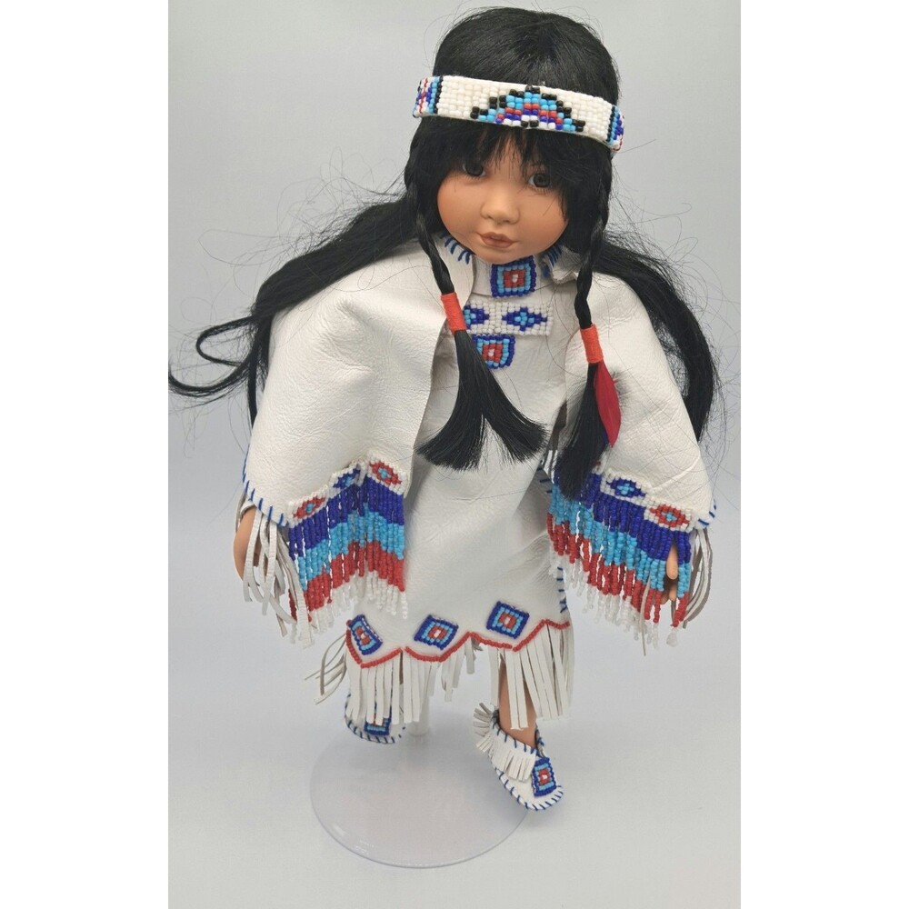 VTG 90" Ashton Drake Fancy Shawl Dancer Native American Porcelain Doll COA